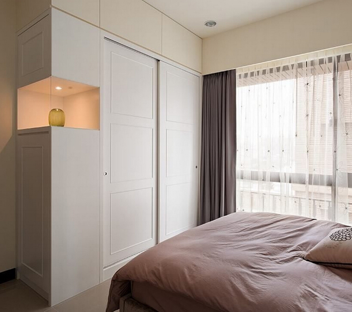 80后白领女性衣柜设计图 素雅宁静 