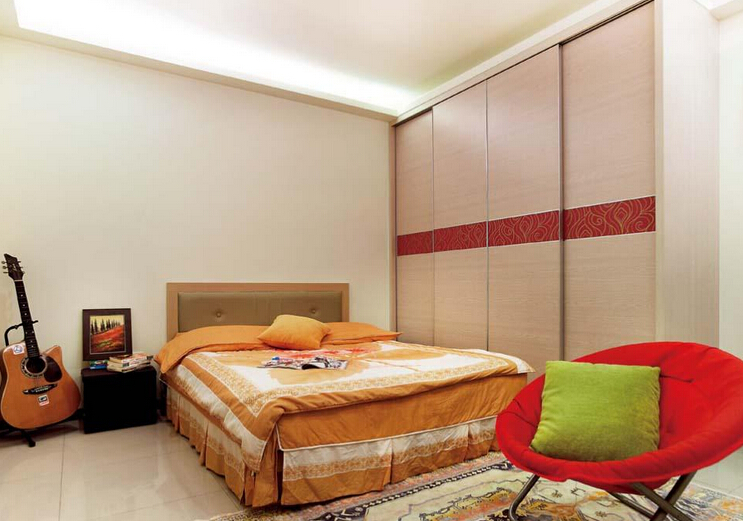 现代宅男租房 单身公寓衣柜效果图