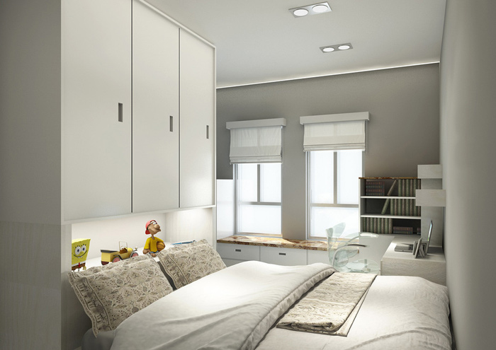 精巧别致小复式卧室衣柜图片 科学空间运用