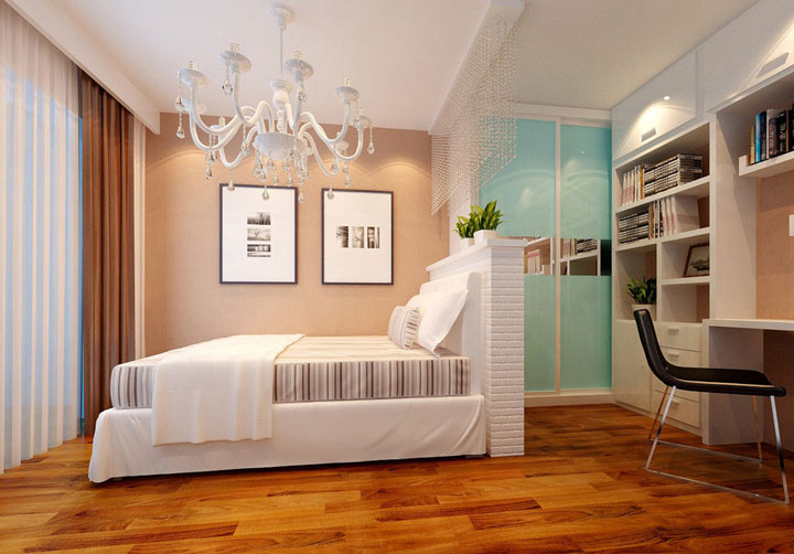 单身公寓装修图 完美嵌入式衣柜设计图