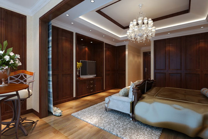 欧式实木衣柜设计图 高级别墅定制