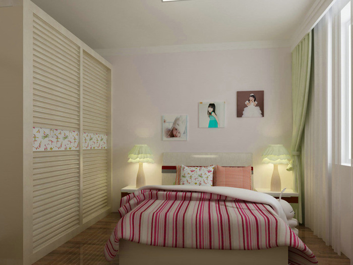 儿童卧室衣柜效果图 清新的简约风格家