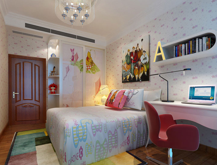 现代简约儿童衣柜设计图 超强的收纳