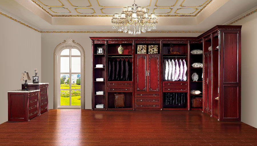 奢华欧式古典衣柜效果图 打造成功人士家