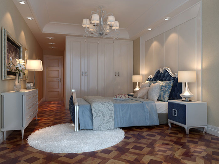 140㎡三居室装修图  简欧风格整体衣柜图片