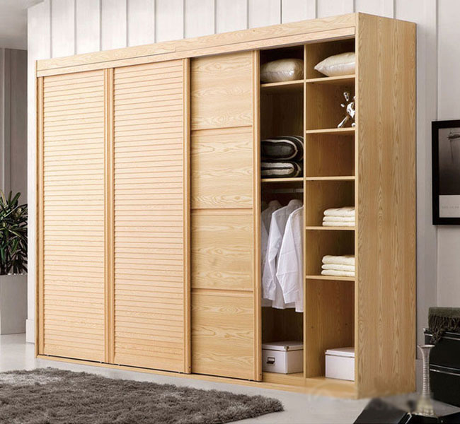 现代原木色衣柜设计图 二人畅享清新生活