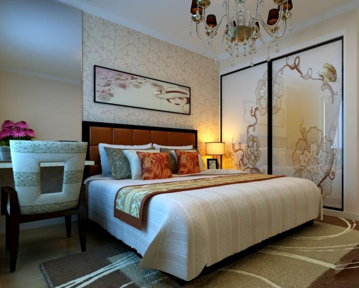 现代主卧移门衣柜图片 浪漫不止一丁点