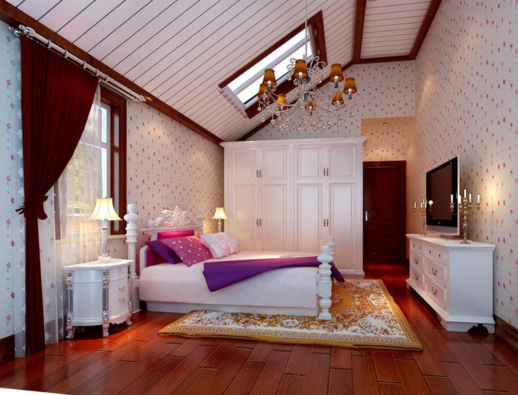 超大复式楼卧室衣柜图片 唯美卧室衣柜效果图欣赏