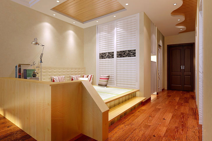 现代风格创意衣柜图片 创意家居榻榻米卧室