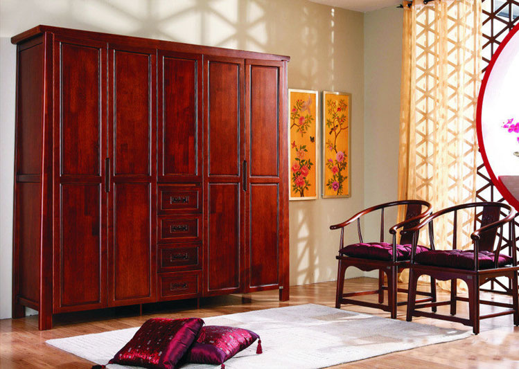 现代中式风格家装 独立式衣柜效果图
