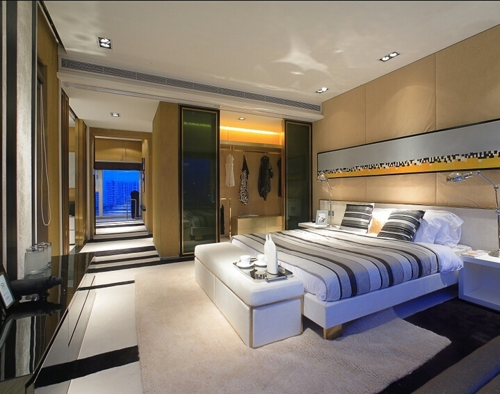 时尚个性卧室装修  80后夫妻爱巢衣柜图片