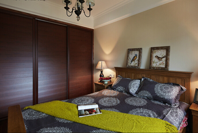 城市人家美式风格 美式移门衣柜效果图