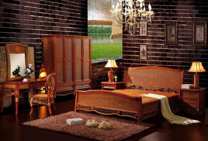 清新藤家搭配 中式田园混搭衣柜设计图