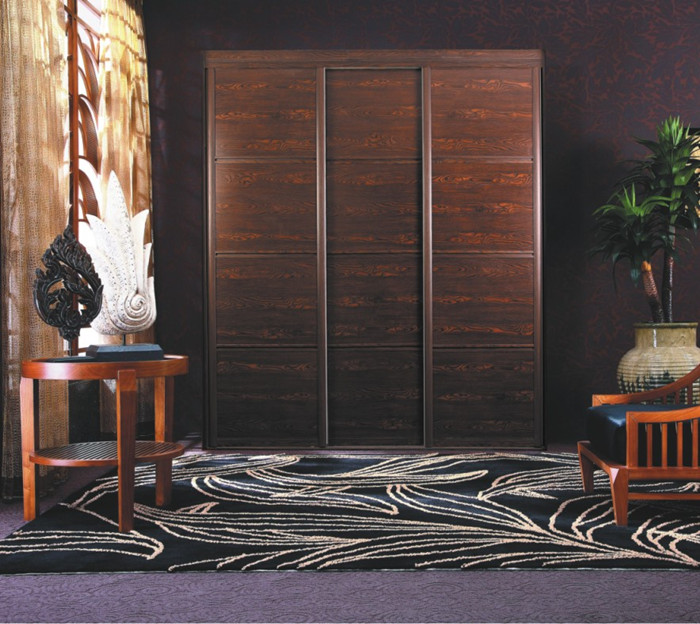 现代中式衣柜效果图 中式实木衣柜效果图