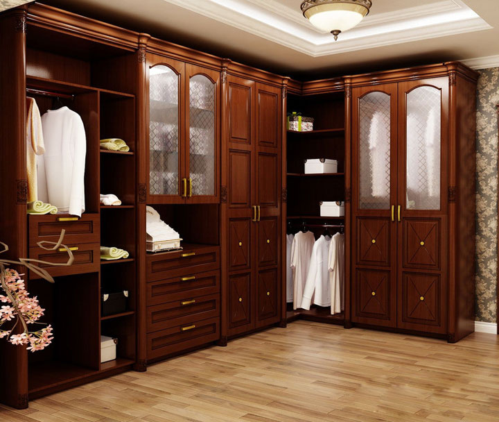 古典风格檀木衣柜图片 成功人士新家装修