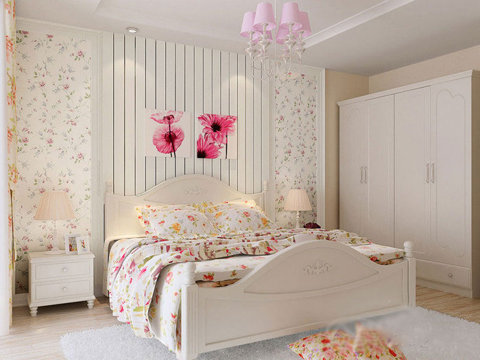 40平米韩式田园风格家 韩式衣柜效果图