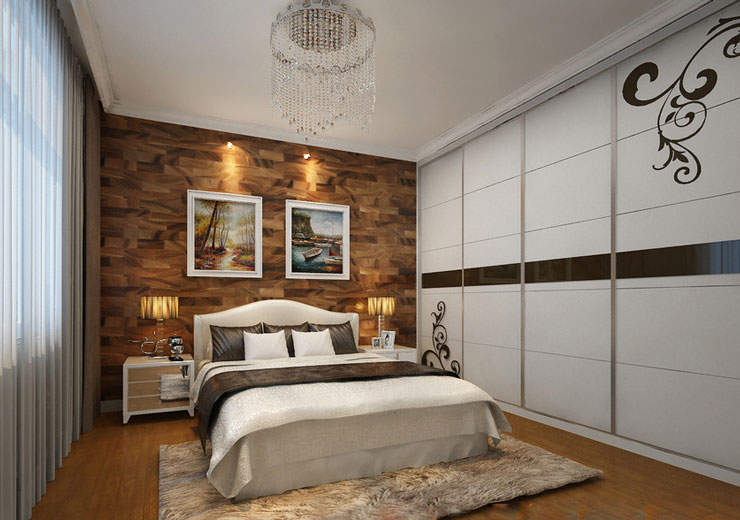 现代简约风尚 别墅里的卧室衣柜设计图