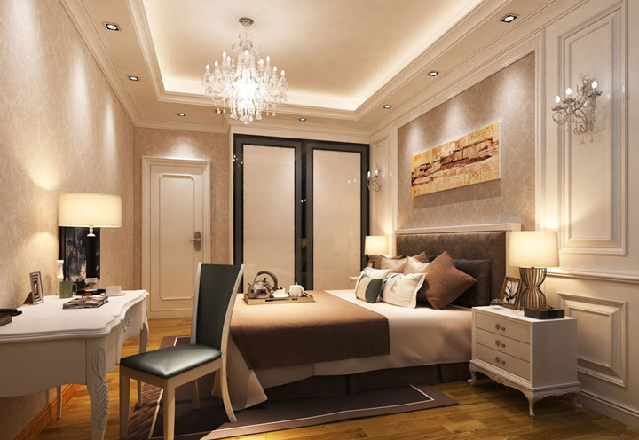 174㎡四居室简约欧式家 简欧衣柜效果图