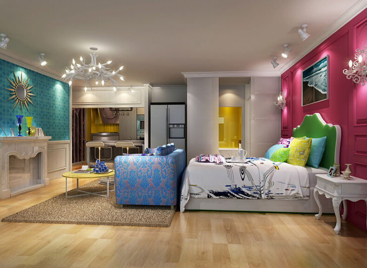 时尚俏皮90㎡装修 简欧风格衣柜设计图