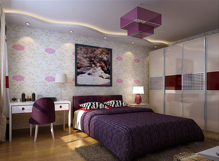 两居室婚房衣柜设计图 神秘又温馨