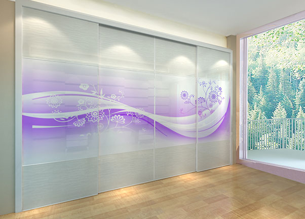 现代炫彩移门衣柜设计图  平租房翻新大变身