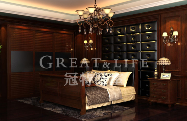 冠特卧室科拉尔经典衣柜图片 简约实木衣柜 