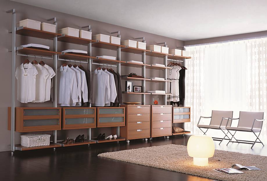 联邦高登铝合金衣帽间 现代开放式衣柜效果图