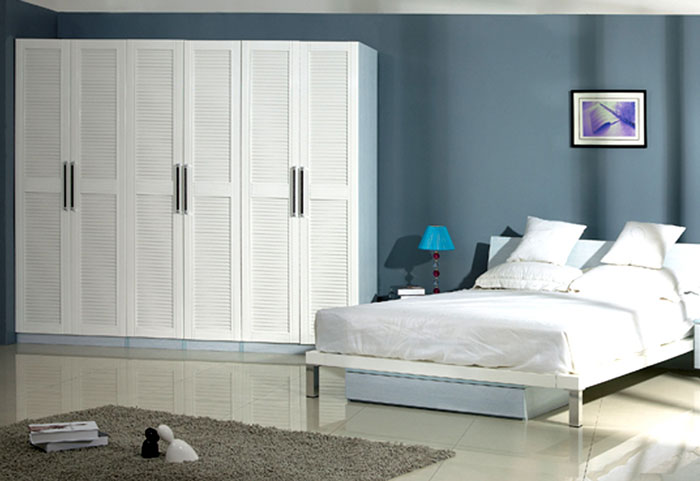 明快美丽梦想家居 六门百叶掩门衣柜效果图