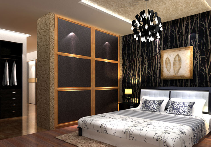 时尚中式衣柜设计图 时尚大片重现