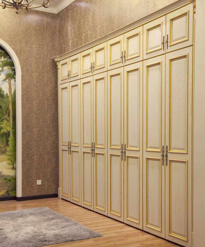 韩丽九王至尊掩门衣柜效果图 典雅高贵欧式风格