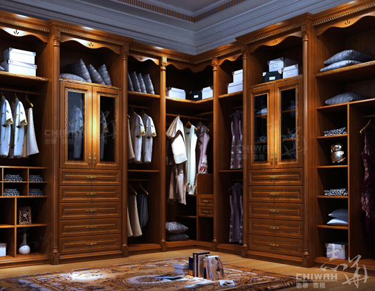 美式实木衣柜设计图 透着贵族名流的高尚