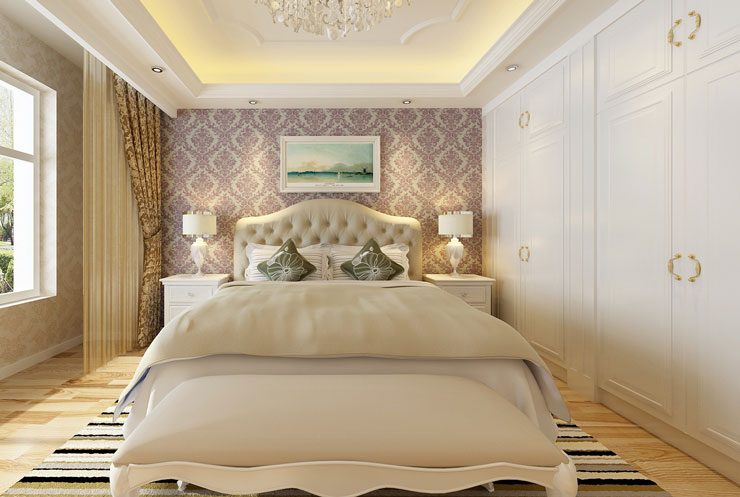 四居室简欧风格 高贵奢华卧室衣柜设计图