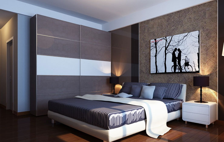 现代整体衣柜效果图 142㎡三居室现代简约家装