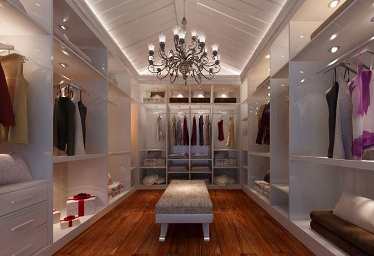 欧美风情衣柜效果图 时尚开放式公寓