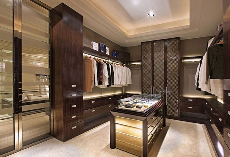 高端奢华衣柜效果图 混搭元素装饰家