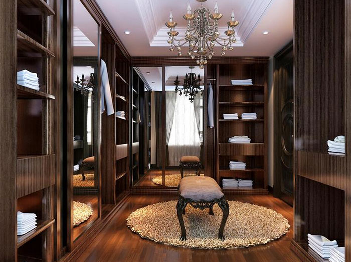 低调深沉男士衣帽间效果图  细节彰显男人品味