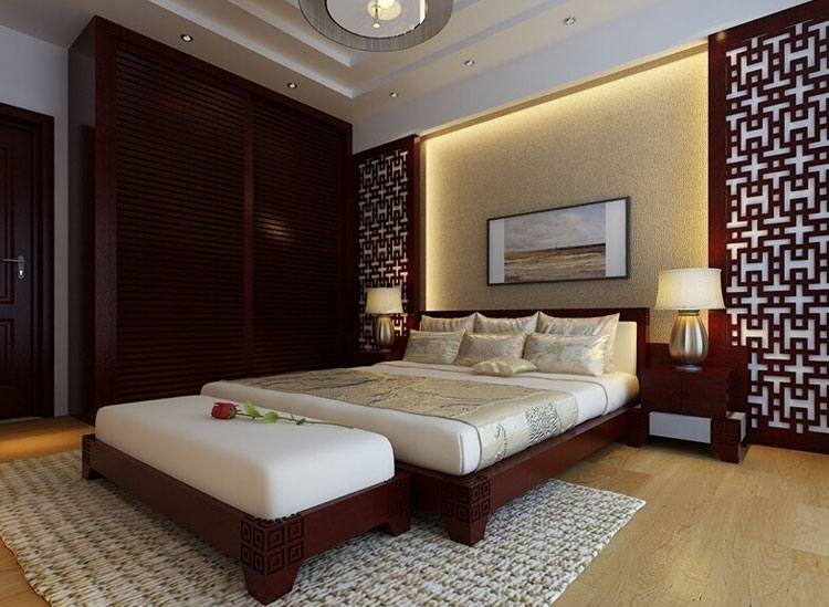 大空间黄金变身 新中式三居衣柜效果图