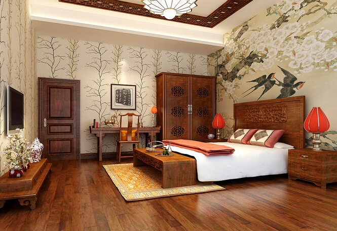 酷炫中国风 古典中式衣柜效果图