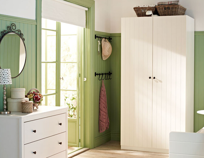 清新俏丽美式田园衣柜效果图  约会简约空间