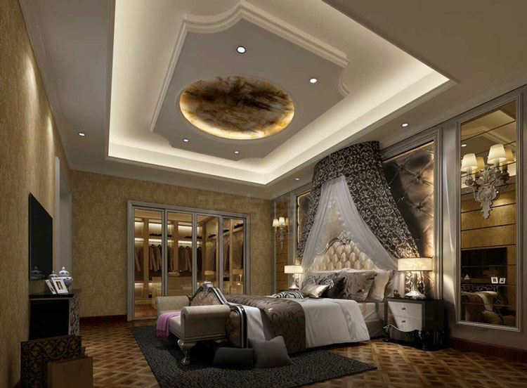 极致奢华欧式风 步入式衣柜设计图