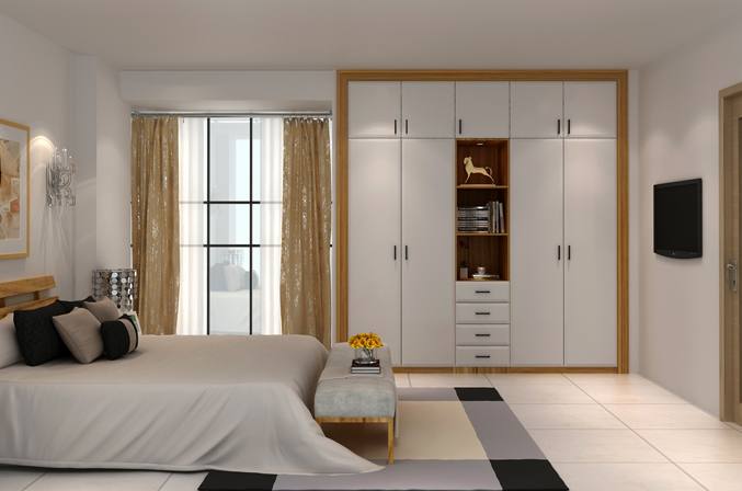 一柜一世界 超简约功能组合衣柜效果图