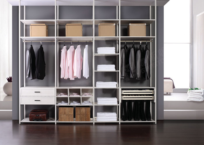 嘉斯顿简爱衣柜效果图  搁架式时尚衣柜设计图
