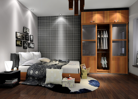 在时尚中穿行 现代推拉门衣柜效果图