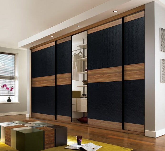 黑胡桃整体衣柜效果图 原木时尚情怀