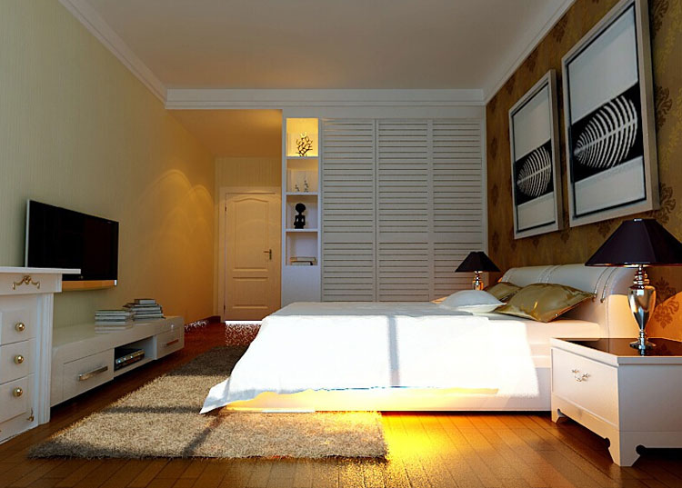 梦寐以求卧室搭配  现代小百叶衣柜效果图