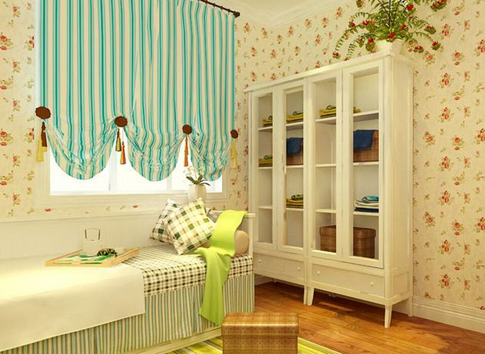 温馨甜美卧室衣柜效果图  小欧式乡村田园