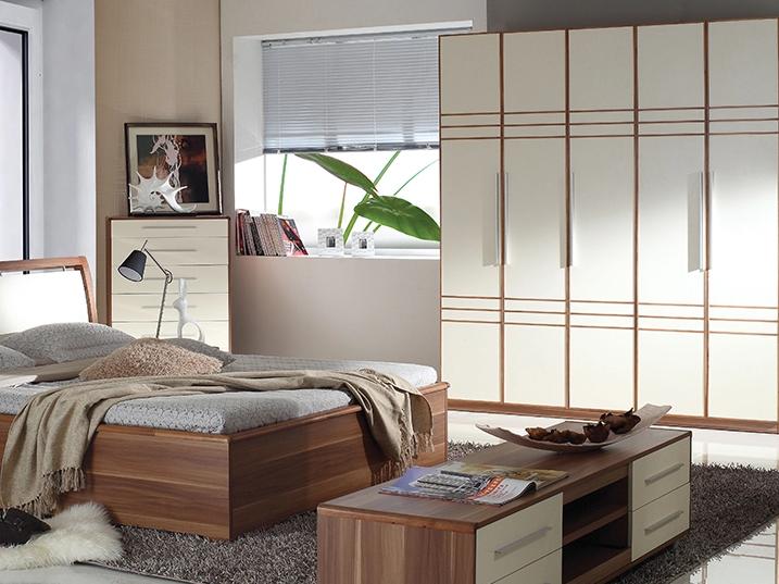 明媚撞色桦木棕 都市新贵五门衣柜效果图