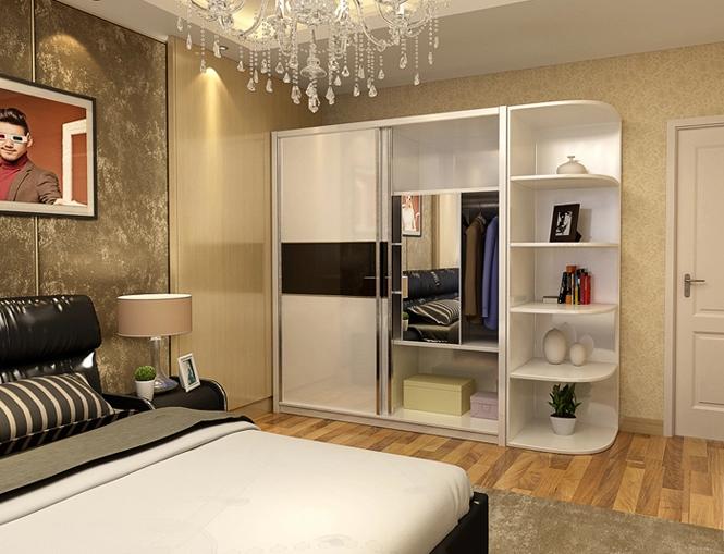 都市美丽家居 现代简洁推拉门衣柜效果图