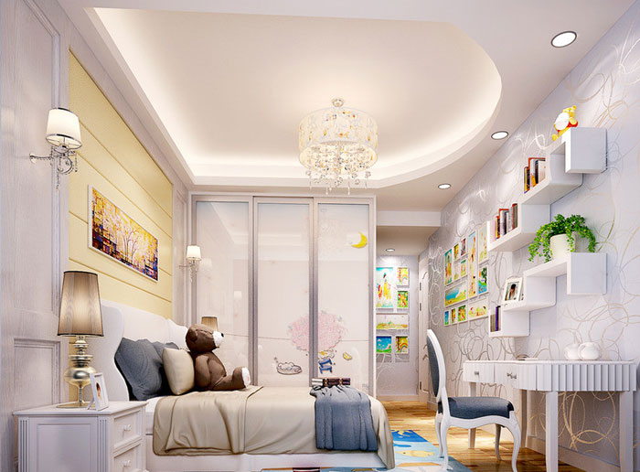 明媚清新惹人爱 欧式儿童衣柜效果图