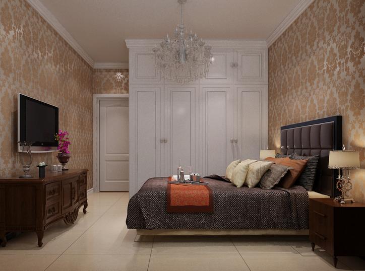 美女设计师的新房装修 欧式风格主卧衣柜效果图